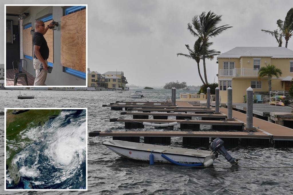 رياح إعصار إيميلدار القوية ، برمودا من الأمواج الضخمة